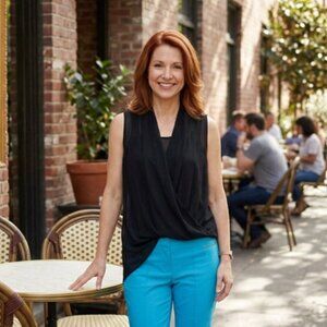 AllSaints Silk Asymmetrical Draped Blouse with Asymmetrical Hem